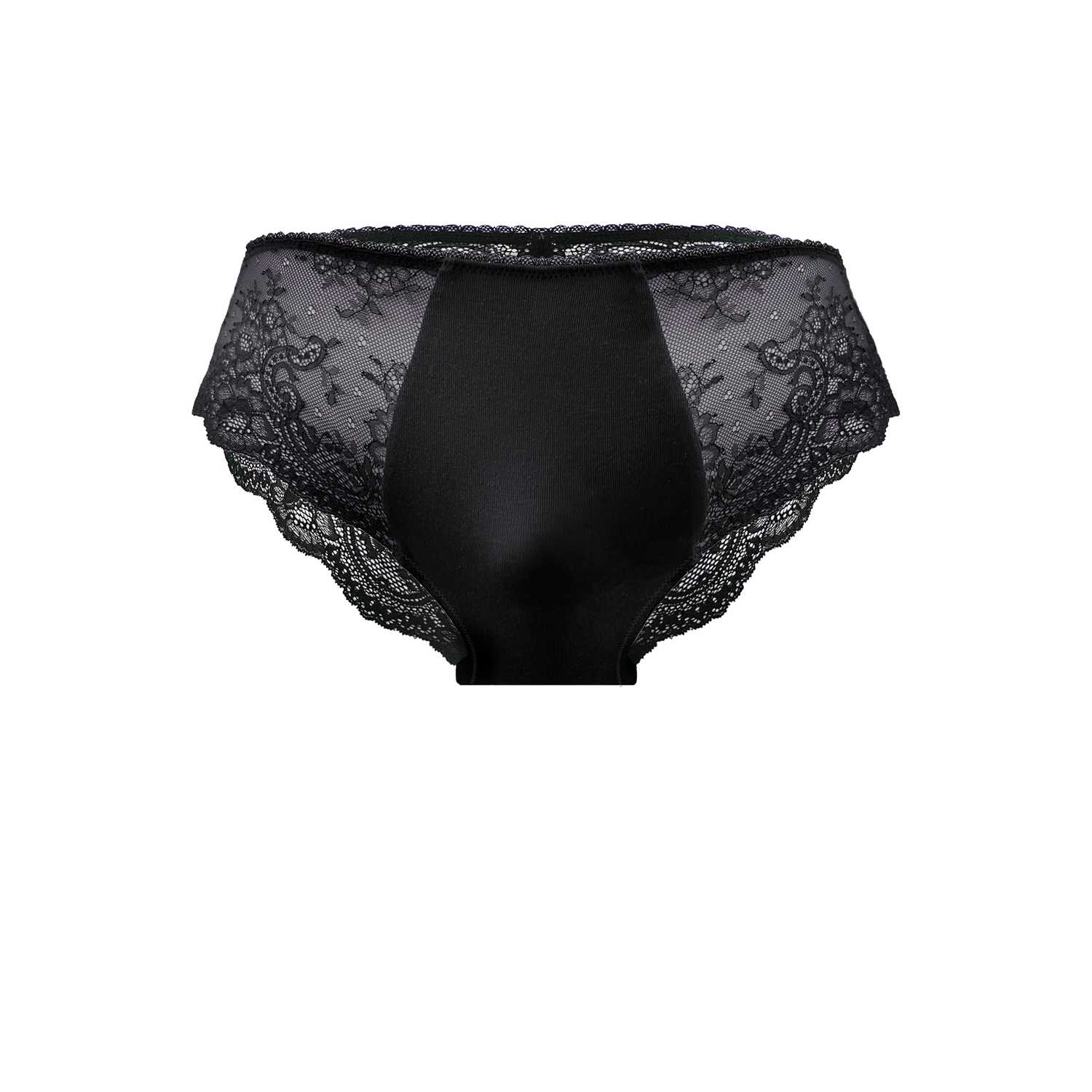 Immogene Olivia Gender euphoric lingerie Comfort fit Black lace lingerie for trans femmes flat lay product image (panties, no tucking, mtf, trans women, trans underwear, gender affirming lingerie)